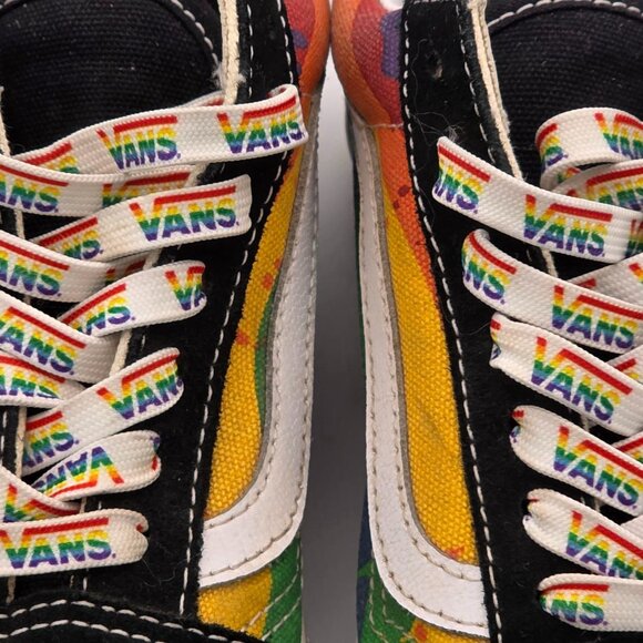 Vans Old Skool Rainbow Pride Sneakers Lace Up Canvas Shoes - Picture 10 of 13